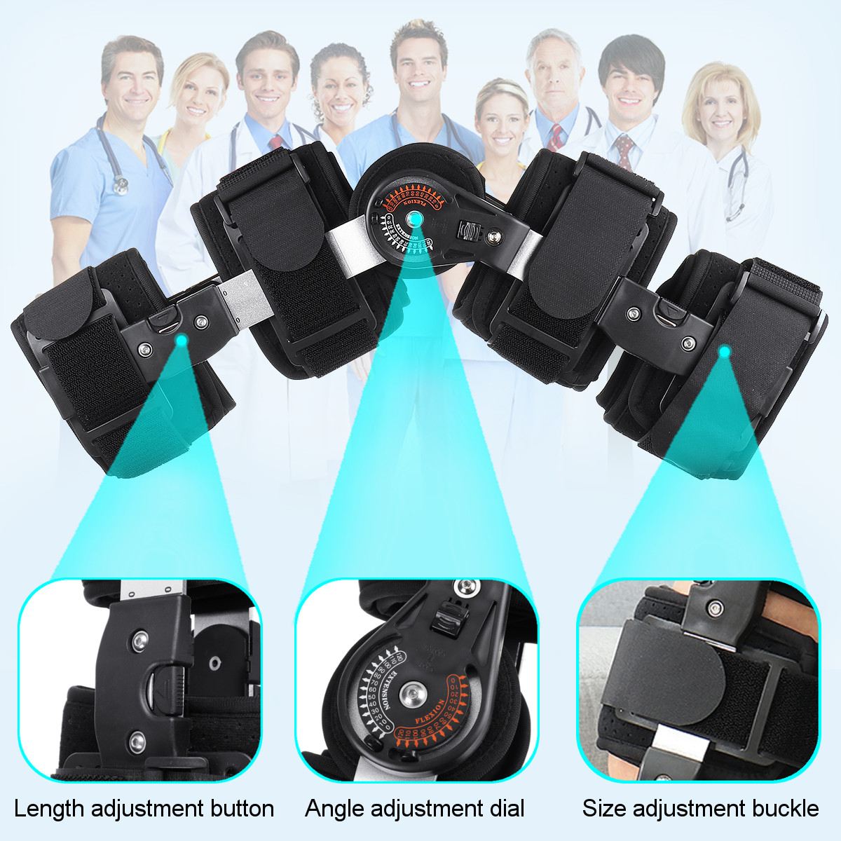 Hinged range of motion knee brace - Entire Body